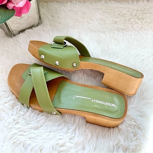 NEW Free People x Intentionally Blank Cleo Clog Sandal 38 NWOB - Picture 2 of 16